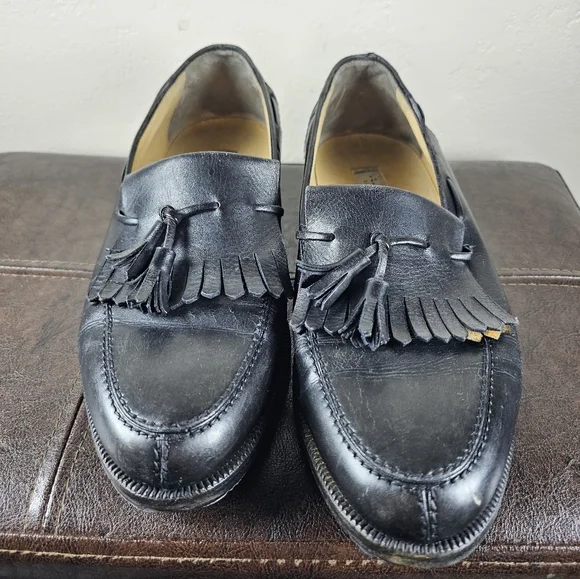 CELINE Quiet Luxury Old Money Chic Classic Black Tassel Leather Loafers Sz EU 41 - Picture 4 of 16